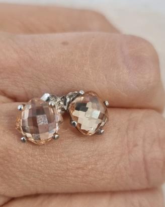 Orecchini in argento con topazio