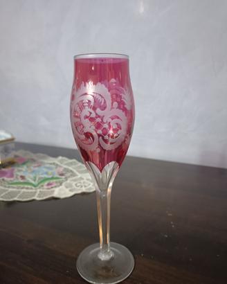 6 bicchieri in cristallo di boemia