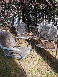 n 4 sedie in ferro -da giardino 