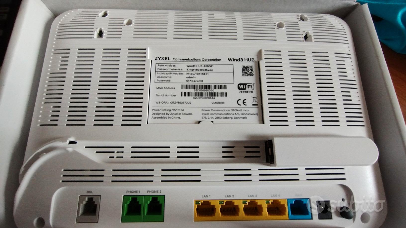 Modem Router Wind 3 ZYXEL WiFi nuovo - Informatica In vendita a Lecce