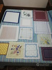 Set 12 fazzoletti vintage misti cotone