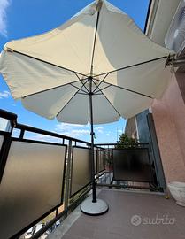 Ombrellone giardino terrazzo 3m carrucola piantana