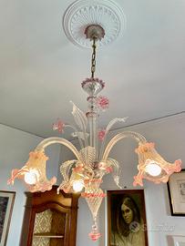 lampadario di Burano a tre luci