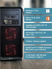 PC GAMING i7-4790K RAM 16GB SSD WD 500 GB WINDOWS