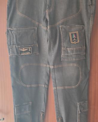 Pantalone Anti-G in denim stretch Aeronautica Mili