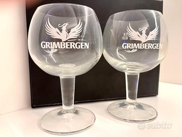 Coppia Calici Vintage Birra Grimbergen da Cl.33