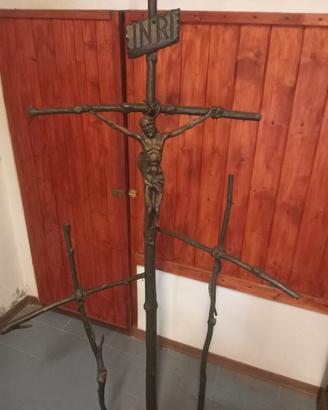 crocifisso bronzo