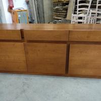 credenza in ciliegio 3 ante 3 cassetti lucidata