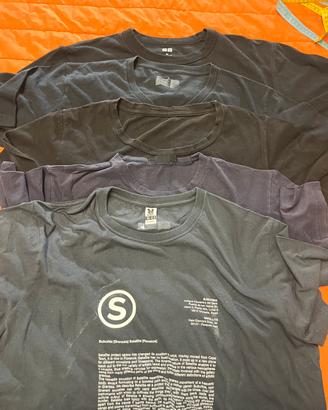 Set 5 T-shirt uomo nere/blu/grigie taglie M-L-XL