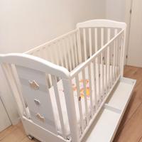 Lettino Foppapedretti Lovely con corredo descritto