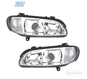 FARI PER OPEL OMEGA 94-99 LENTE CROMATA CON FONDO 