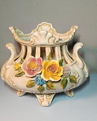 Centrotavola Cestino in Ceramica di Bassano 