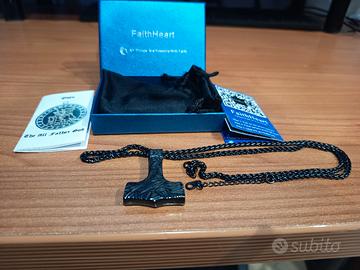 Collana Martello di Thor FaithHeart Nera