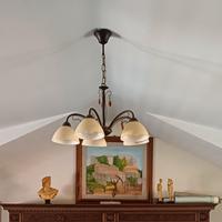 Lampadario in ferro battuto 