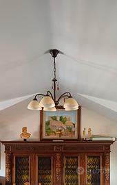 Lampadario in ferro battuto 