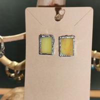 Orecchini rettangolari gialli