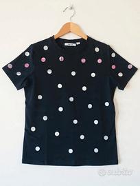 T-shirt con pois a specchio 