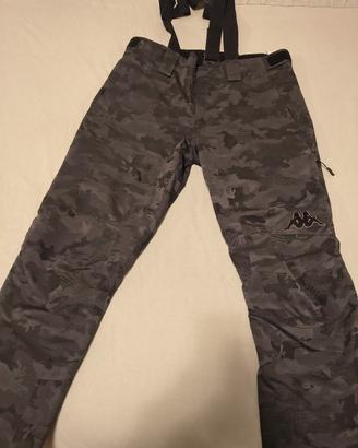 Pantaloni sci Kappa tg XL black camo 