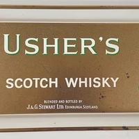 Tabella pubblicitaria Vintage whisky Usher