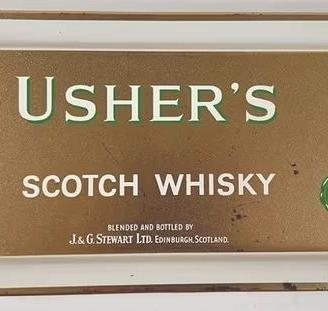 Tabella pubblicitaria Vintage whisky Usher