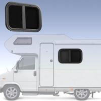 Finestra Camper con Zanzariera Omologata R43 Nera