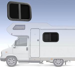 Finestra Camper con Zanzariera Omologata R43 Nera