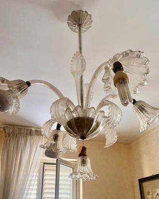 Lampadario in vetro di Murano
