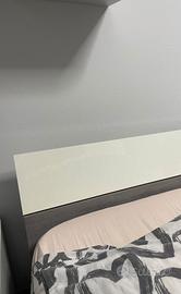 Letti  struttura moderna bianco e cemento 