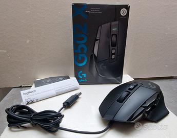 Mouse logitech G502 x gaming cablato