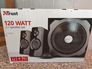 casse audio trust tyrant 2.1 +subwoofer 120watt