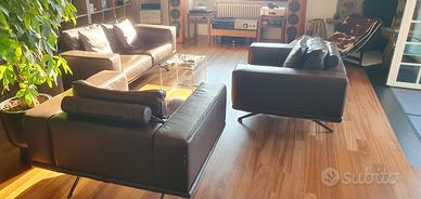 divano poltrona pelle testa di moro design 