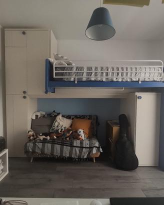 cameretta bambino Doimo CityLine letto soppalco 