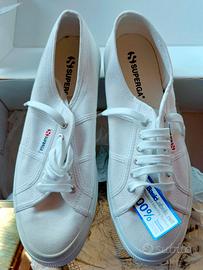 scarpe Superga bianco tgl. 45 nuove