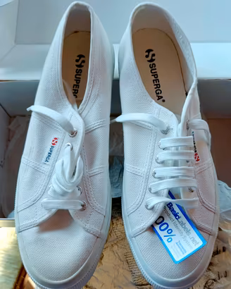 scarpe Superga bianco tgl. 45 nuove