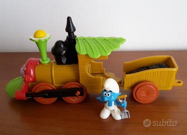 Puffi - Puffo Treno Carbone - Kinder Maxi Sorpresa