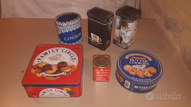 Scatole di latta vintage anni '90