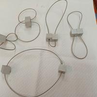 5 FERMATENDA CAVAGNA IN ACCIAI FLEX E TERM.ARGENTO