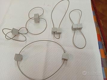 5 FERMATENDA CAVAGNA IN ACCIAI FLEX E TERM.ARGENTO