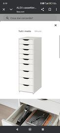 cassettiera settimanale Ikea ALEX