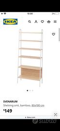 IKEA SVENARUM Libreria 6 ripiani bambù/bianco 80x1