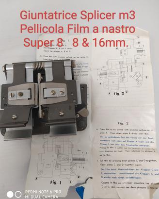Giuntatrice per pellicole Super 8 e 16mm