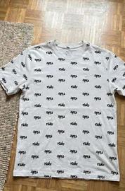 T-shirt blanc graphique logos répétitifs – Taille