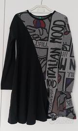 Vestito bambina 8-9 anni fantasia pop