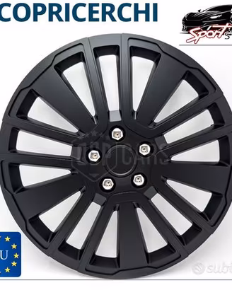 Copricerchi Auto 15 Pollici Coppette Sportive Nere