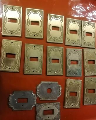 placche ottone vintage interruttori