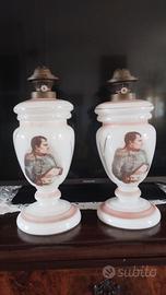 Lampade a petrolio stile Impero ritratto Napoleone