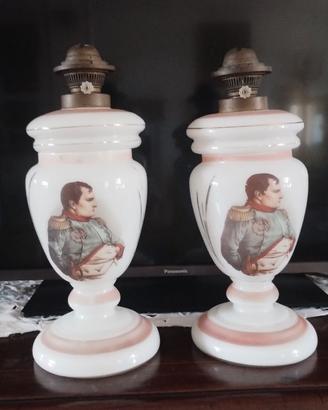 Lampade a petrolio stile Impero ritratto Napoleone