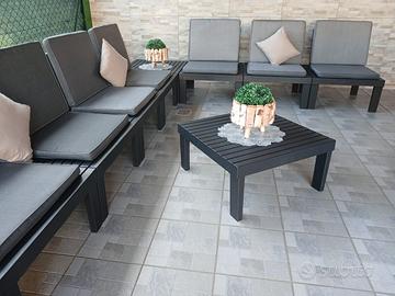 set poltrone da giardino più tavolino nuovo 