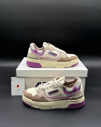 Autry sneakers CLC low in pelle bianca e viola, 38