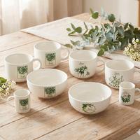 Set Colazione 2 Persone Porcellana Botanica 8pz